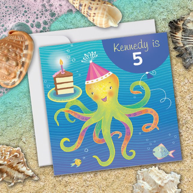 Personalised Octopus Birthday Invitation (Creator Uploaded)