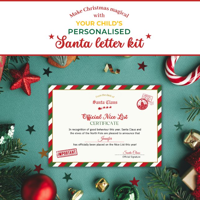 Personalised Official Nice List Certificate Santa Invitation (Creator Uploaded)