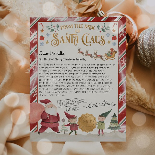 Personalised Official North Pole Letter From Santa (Creator Uploaded)