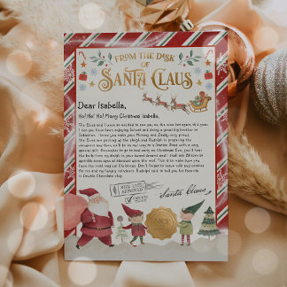 Personalised Official North Pole Letter From Santa Invitation