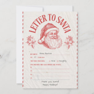 Personalised Official North Pole Letter From Santa Invitation