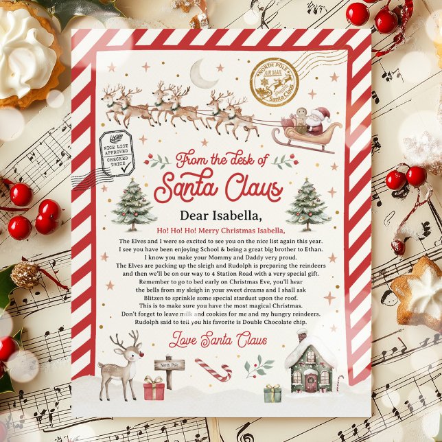 Personalised Official North Pole Letter From Santa Poster (Creator Uploaded)