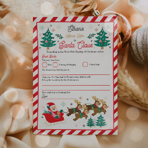 Personalised Official North Pole Letter To Santa Invitation
