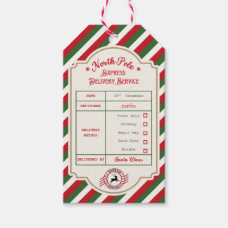 Personalised Official North Pole Santa Gift Tags