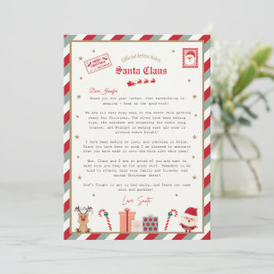 Personalised Official North Pole Santa Gift Tags Invitation