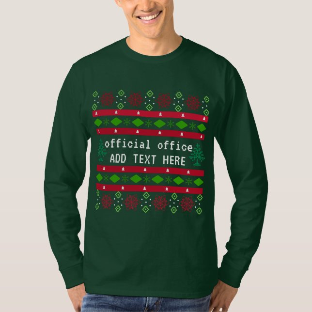 Personalised Official Office Ugly "Sweater" T-Shirt (Front)