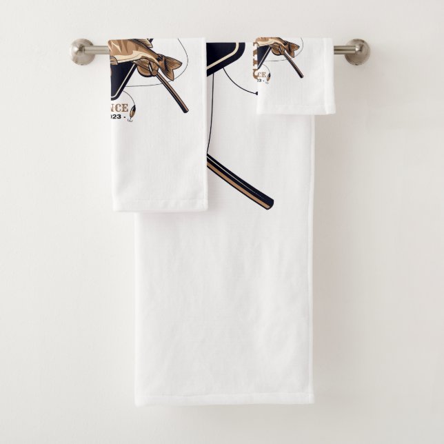 Personalised Ofishally Retired Funny Retirement Bath Towel Set (Insitu)