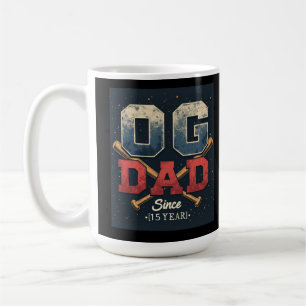 Personalised OG Dad Vintage Baseball Father's Day Coffee Mug