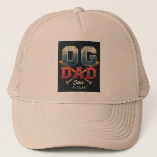 Personalised OG Dad Vintage Baseball Father's Day Trucker Hat