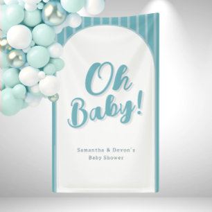 Personalised Oh Baby Photo Wall Shower Banner