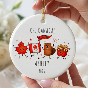 Personalised Oh Canada Trip Ornament