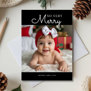 Personalised Oh So Merry Family Holiday Greeting C Card