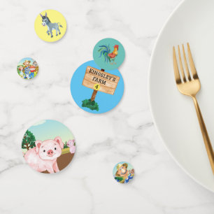 Personalised Old MacDonald's Farm Blue Tractor Confetti