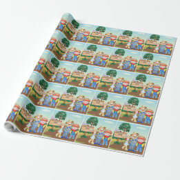 Personalised Old MacDonald's Farm Wrapping Paper