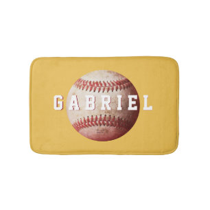 Personalised Old Weathered Baseball Bath Mat