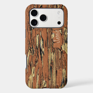 Personalised Old Wood Rustic Rugged iPhone Case