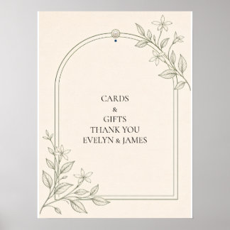 Personalised Olive Botanical Cards and Gifts Sign