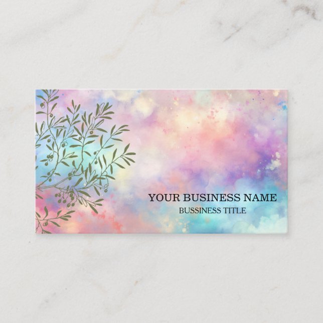 Personalised Olive Branch Catering Chef Business Card (Front)