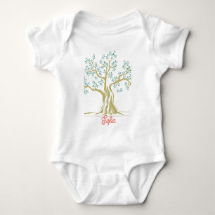 Personalised Olive Tree Baby Bodysuit – Nature