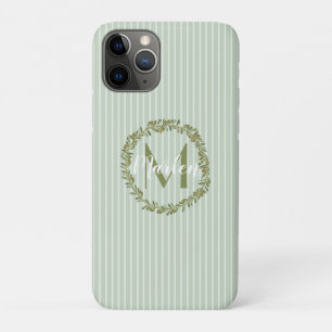 Personalised Olive Wreath Monogram  Case-Mate iPhone Case