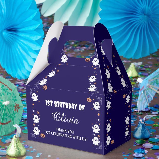 Personalised Olivia’s 1st Birthday Ghost Favour Bo Box (Party)