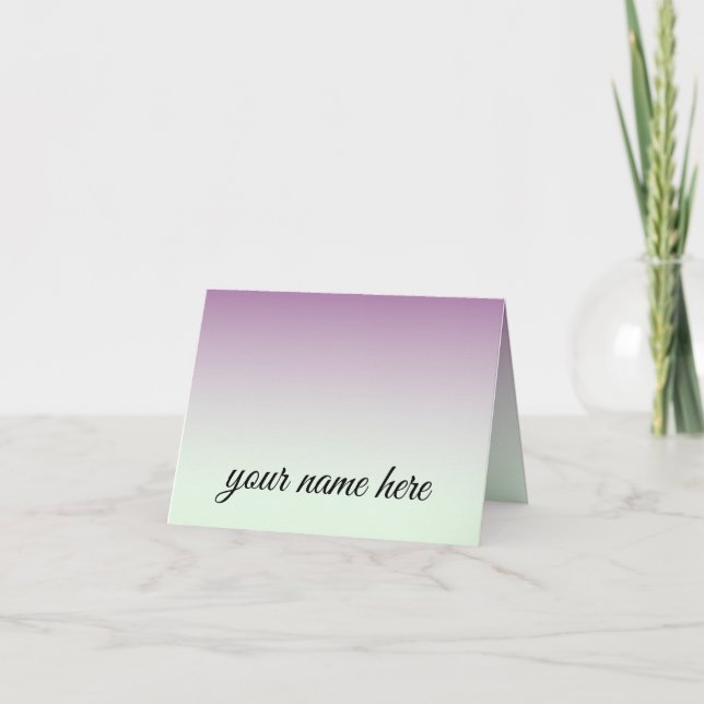 Personalised Ombre Folded Notecards (Front)