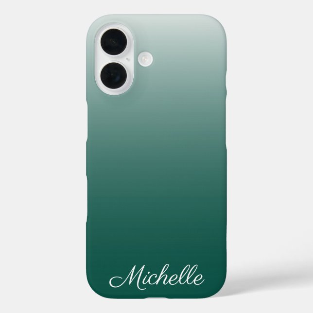 Personalised ombre gradient green Case-Mate iPhone case (Back)