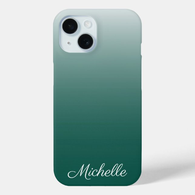 Personalised ombre gradient green Case-Mate iPhone case (Back)