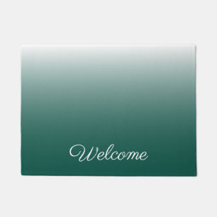 Personalised ombre gradient green doormat