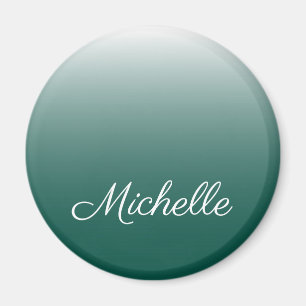 Personalised ombre gradient green magnet
