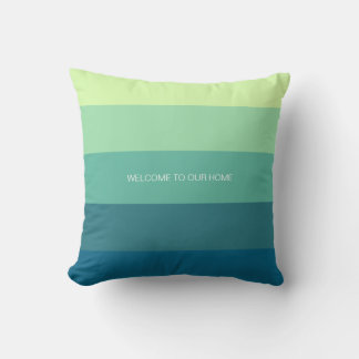 Personalised Ombre Greens Cushion