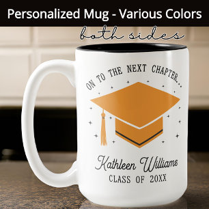 Personalised On to the Next Chapter Graduation Mug