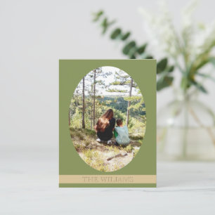 Personalised One Big Family Photo In Pastel Tones Holiday Postcard