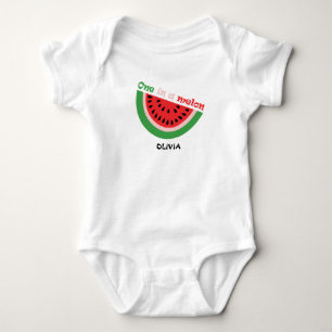 Personalised One In A Melon 1st Birthday Baby Bodysuit