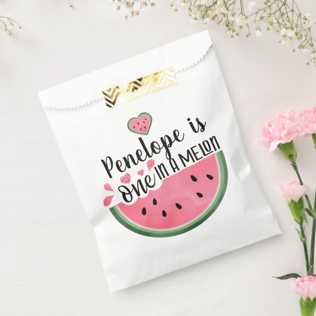 Personalised One In A Melon Birthday Favour Bags (Sealed)