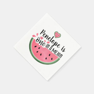 Personalised One In A Melon Birthday Napkin