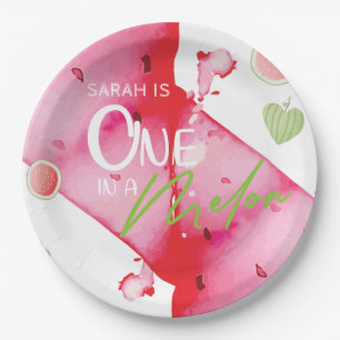Personalised One In a Melon Cute summer Paper Plate
