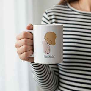 Personalised, One Line, Love, Boho, Arabic Coffee Mug
