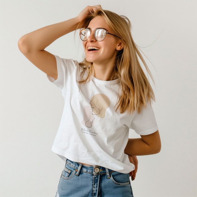 Personalised, One Line, Love, Boho, Arabic  T-Shirt (Creator Uploaded)