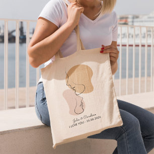 Personalised, One Line, Love, Boho, Arabic  Tote Bag