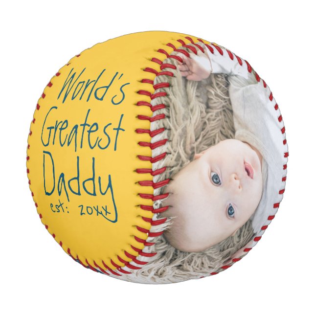Personalised One Of A Kind Custom Made Fathers Day Baseball (Angled)