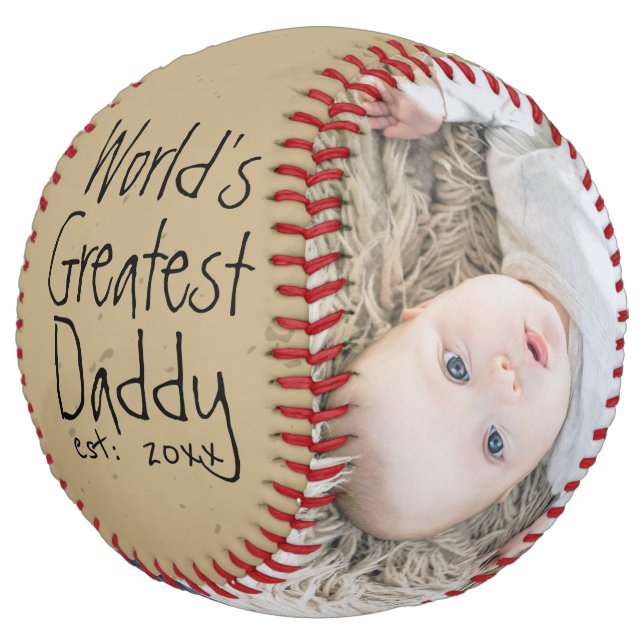 Personalised One Of A Kind Custom Made Fathers Day Softball (Angled)