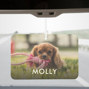 Personalised One Of a Kind Photo And Name Pets Car Air Freshener