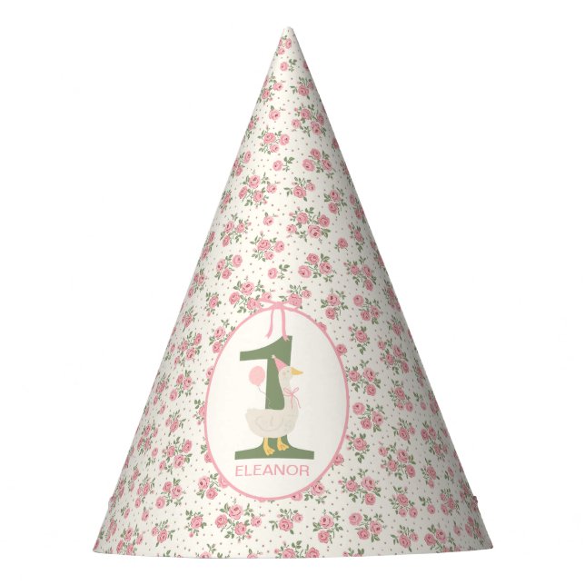 Personalised "One Silly Goose" Party Hat  (Front)