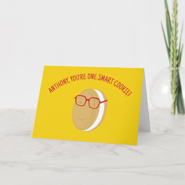 Personalised One Smart Cookie Graduation Congrats Card (Front)