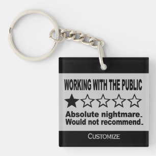 Personalised One Star Review Key Ring