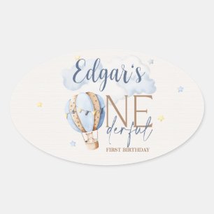 Personalised ONEderful 1st Birthday Party Stickers