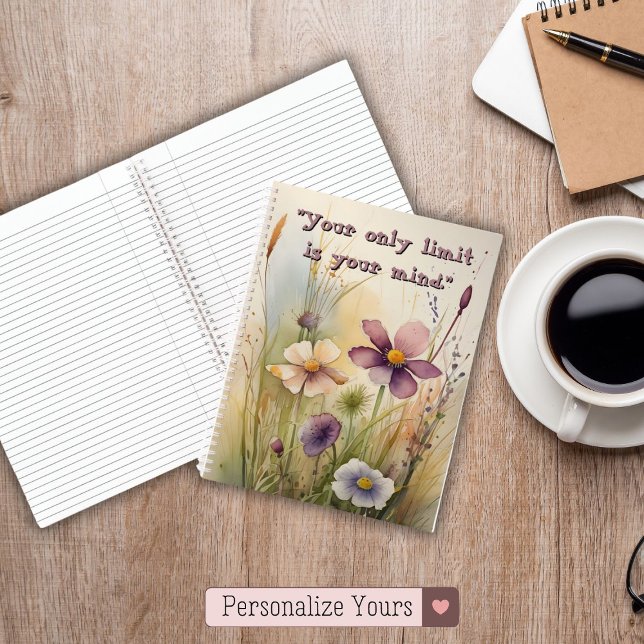 Personalised Only Limit is Your Mind Inspirational Notebook (Personalized Only Limit is Your Mind Inspirational Notebook)