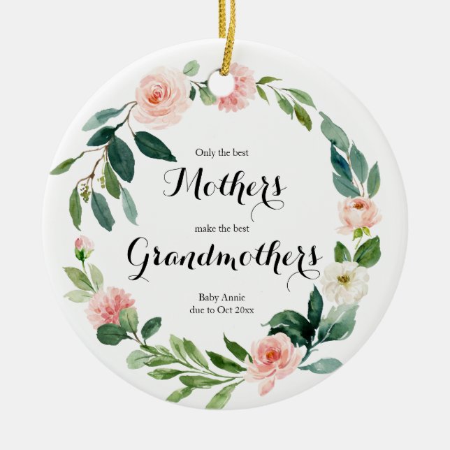 Personalised Only the best Parents get promoted Ce Ceramic Tree Decoration (Front)