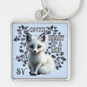 Personalised Onyx - Heart Of A Lion  Key Ring